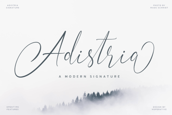 Adistria: The Elegant Script Typeface for Modern Web Design