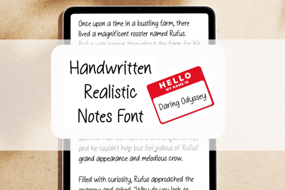 Daring Odyssey: The Handwritten Font for Scroll-Stopping Campaigns