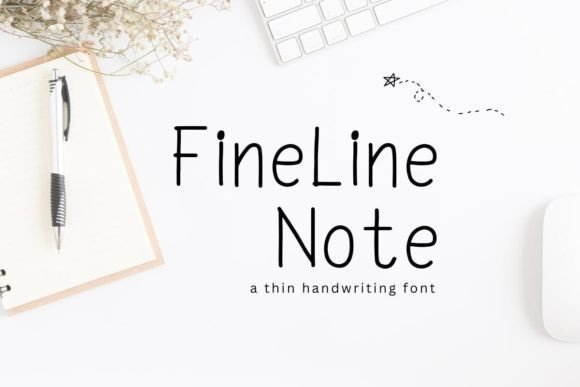 Fineline Note: The Handwritten Typeface for Calmer Editorial Design