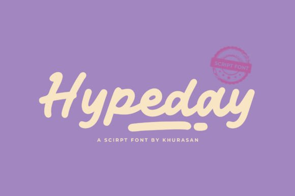 Hypeday: A Bold Script Typeface for Modern Branding Projects