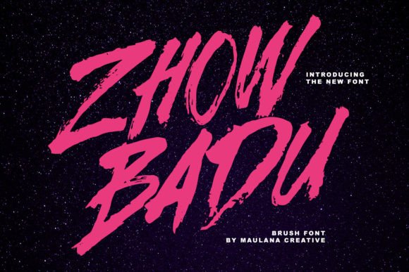 Zhow Badu: A Handcrafted Brush Font for Authentic Branding